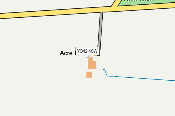 YO42 4SW map - OS OpenMap – Local (Ordnance Survey)