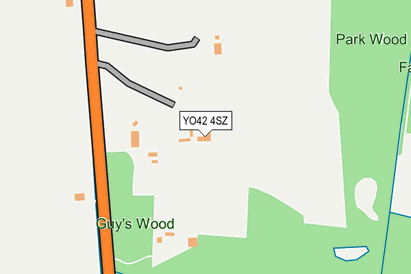 YO42 4SZ map - OS OpenMap – Local (Ordnance Survey)