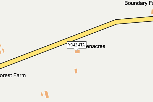 YO42 4TA map - OS OpenMap – Local (Ordnance Survey)