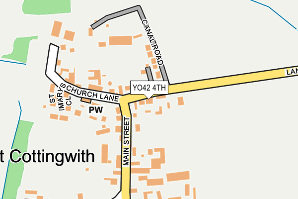 YO42 4TH map - OS OpenMap – Local (Ordnance Survey)