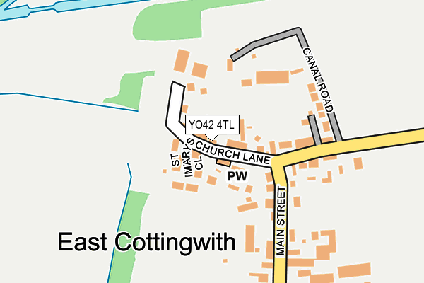 YO42 4TL map - OS OpenMap – Local (Ordnance Survey)