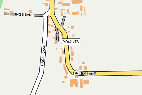 YO42 4TS map - OS OpenMap – Local (Ordnance Survey)