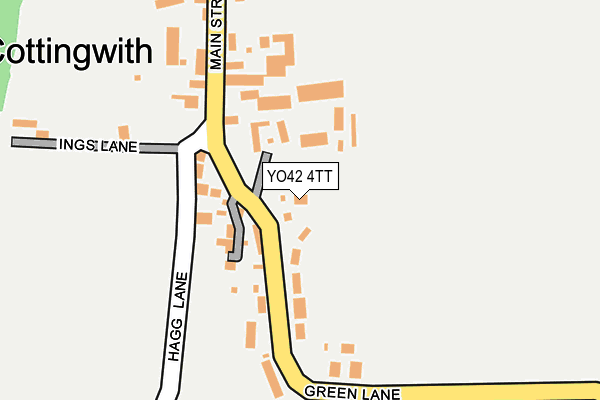 YO42 4TT map - OS OpenMap – Local (Ordnance Survey)