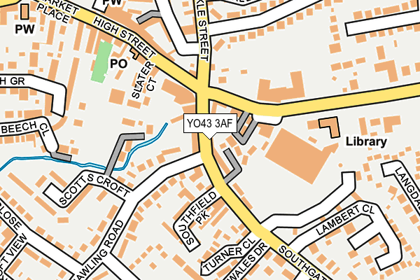 YO43 3AF map - OS OpenMap – Local (Ordnance Survey)