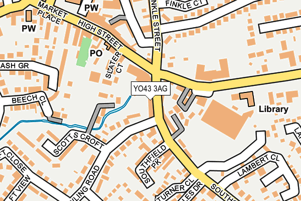 YO43 3AG map - OS OpenMap – Local (Ordnance Survey)