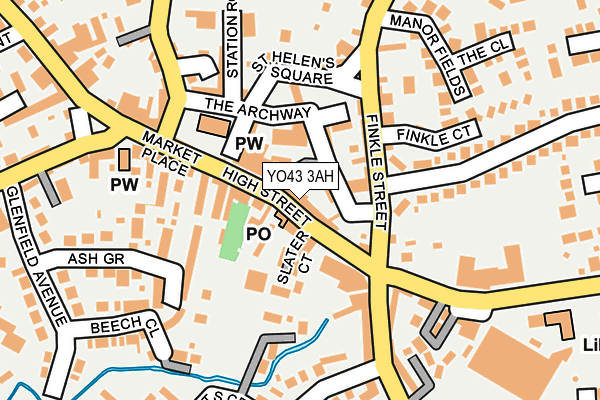 YO43 3AH map - OS OpenMap – Local (Ordnance Survey)