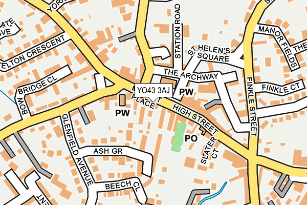 YO43 3AJ map - OS OpenMap – Local (Ordnance Survey)