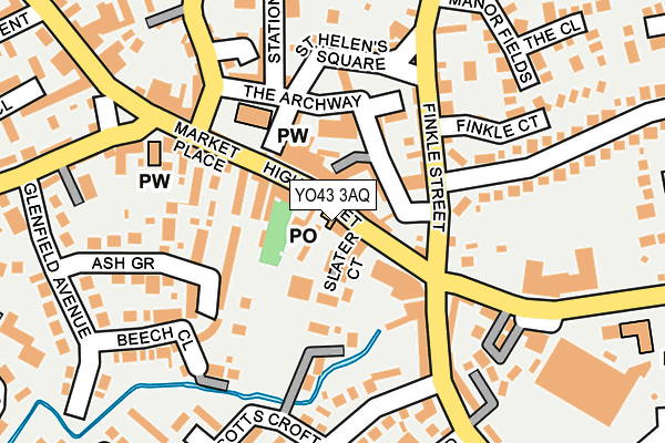 YO43 3AQ map - OS OpenMap – Local (Ordnance Survey)