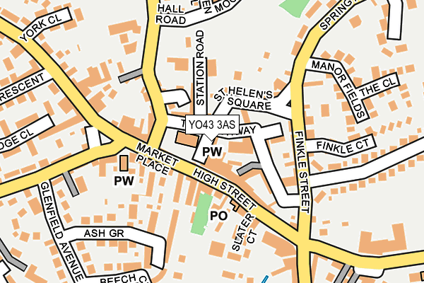 YO43 3AS map - OS OpenMap – Local (Ordnance Survey)