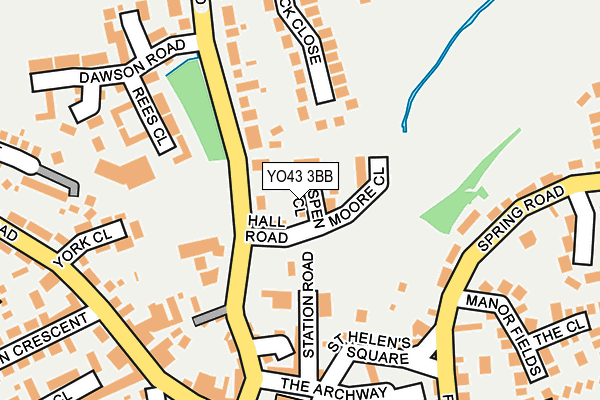 YO43 3BB map - OS OpenMap – Local (Ordnance Survey)