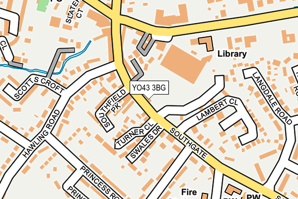 YO43 3BG map - OS OpenMap – Local (Ordnance Survey)