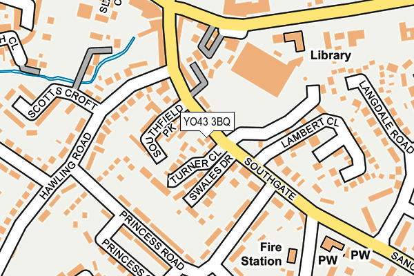 YO43 3BQ map - OS OpenMap – Local (Ordnance Survey)