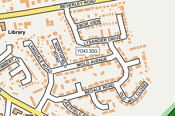 YO43 3DQ map - OS OpenMap – Local (Ordnance Survey)