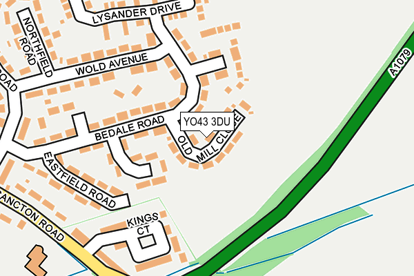 YO43 3DU map - OS OpenMap – Local (Ordnance Survey)