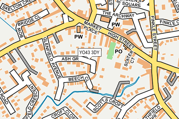YO43 3DY map - OS OpenMap – Local (Ordnance Survey)