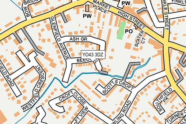 YO43 3DZ map - OS OpenMap – Local (Ordnance Survey)