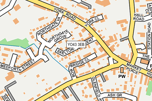 YO43 3EB map - OS OpenMap – Local (Ordnance Survey)