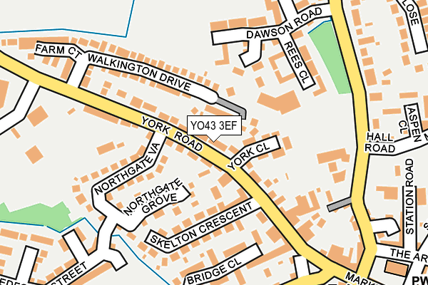YO43 3EF map - OS OpenMap – Local (Ordnance Survey)