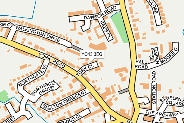 YO43 3EG map - OS OpenMap – Local (Ordnance Survey)