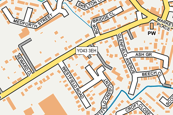 YO43 3EH map - OS OpenMap – Local (Ordnance Survey)