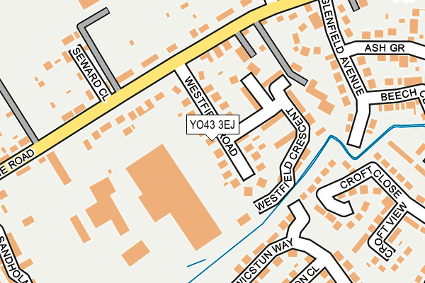 YO43 3EJ map - OS OpenMap – Local (Ordnance Survey)