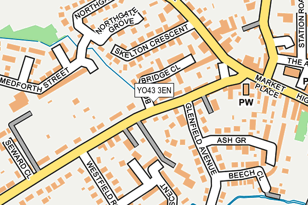 YO43 3EN map - OS OpenMap – Local (Ordnance Survey)