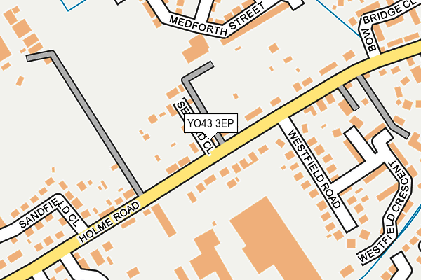 YO43 3EP map - OS OpenMap – Local (Ordnance Survey)
