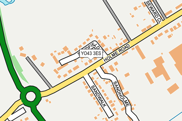YO43 3ES map - OS OpenMap – Local (Ordnance Survey)