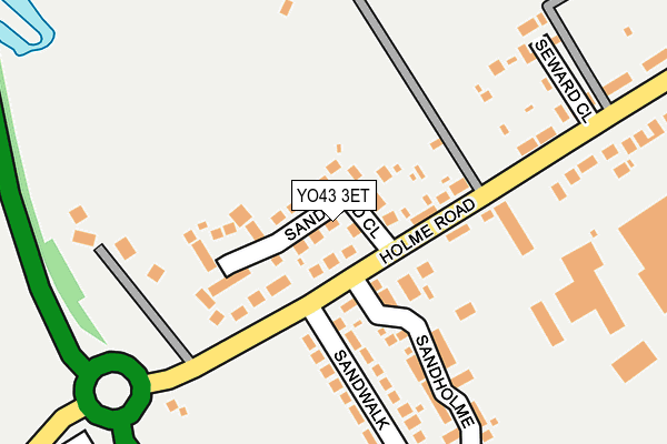 YO43 3ET map - OS OpenMap – Local (Ordnance Survey)