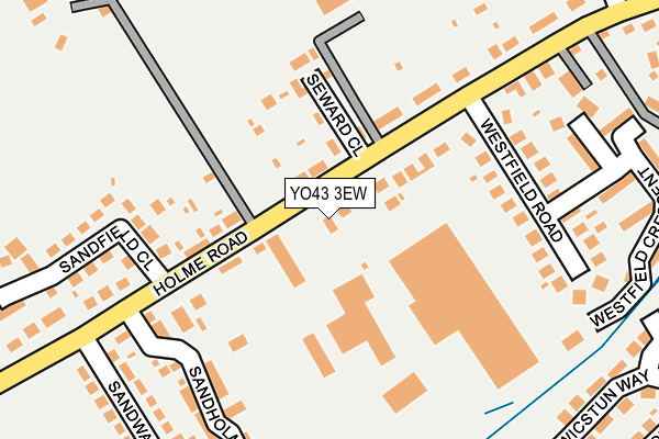 YO43 3EW map - OS OpenMap – Local (Ordnance Survey)
