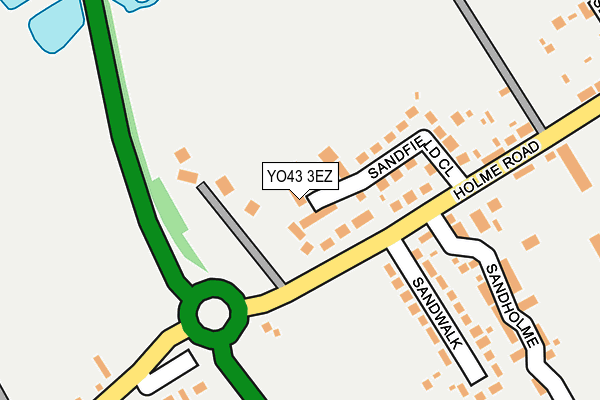 YO43 3EZ map - OS OpenMap – Local (Ordnance Survey)