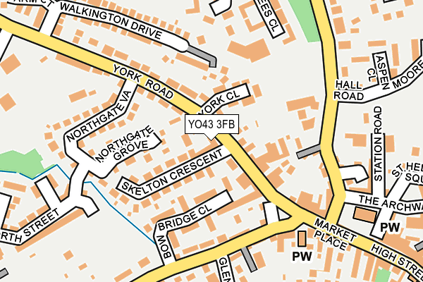 YO43 3FB map - OS OpenMap – Local (Ordnance Survey)