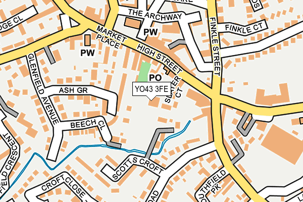 YO43 3FE map - OS OpenMap – Local (Ordnance Survey)