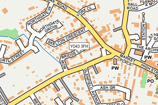 YO43 3FH map - OS OpenMap – Local (Ordnance Survey)
