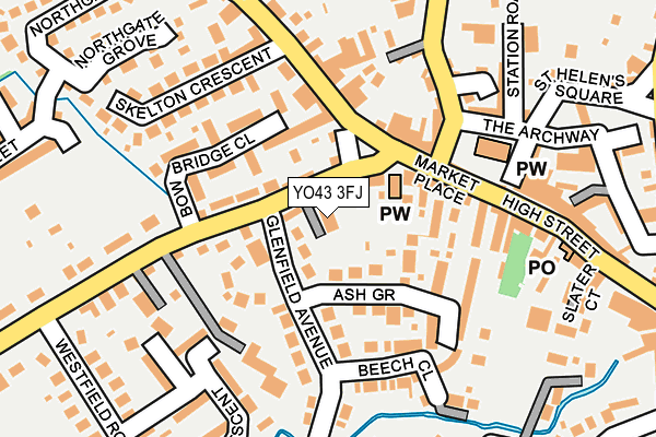 YO43 3FJ map - OS OpenMap – Local (Ordnance Survey)