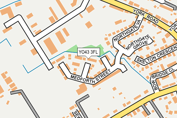 YO43 3FL map - OS OpenMap – Local (Ordnance Survey)