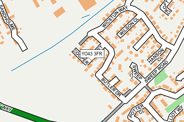 YO43 3FR map - OS OpenMap – Local (Ordnance Survey)