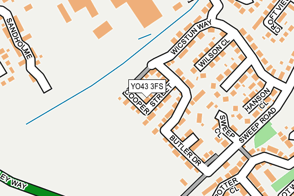 YO43 3FS map - OS OpenMap – Local (Ordnance Survey)
