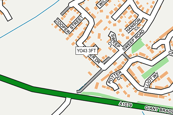 YO43 3FT map - OS OpenMap – Local (Ordnance Survey)