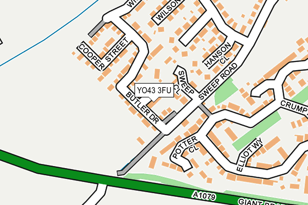 YO43 3FU map - OS OpenMap – Local (Ordnance Survey)