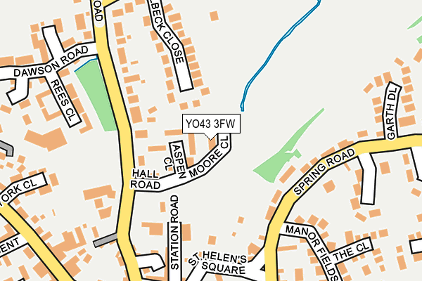 YO43 3FW map - OS OpenMap – Local (Ordnance Survey)
