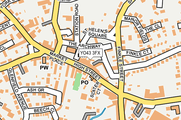 YO43 3FX map - OS OpenMap – Local (Ordnance Survey)