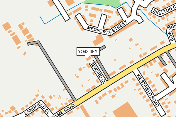 YO43 3FY map - OS OpenMap – Local (Ordnance Survey)