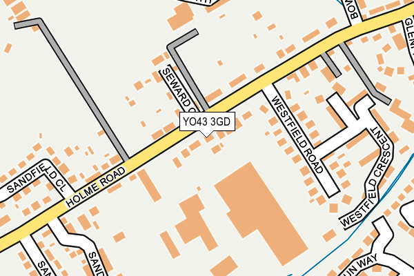 YO43 3GD map - OS OpenMap – Local (Ordnance Survey)