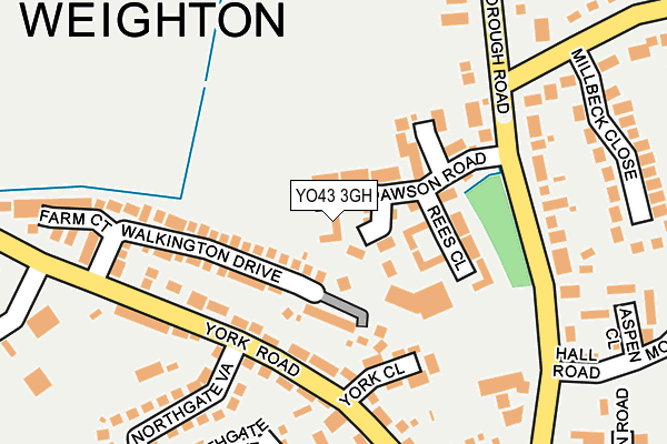 YO43 3GH map - OS OpenMap – Local (Ordnance Survey)