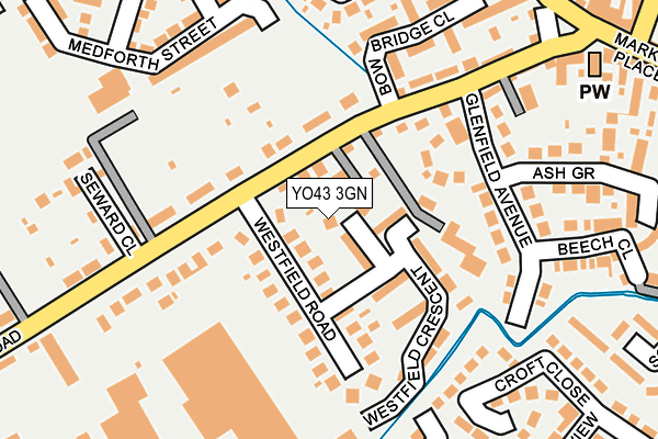 YO43 3GN map - OS OpenMap – Local (Ordnance Survey)