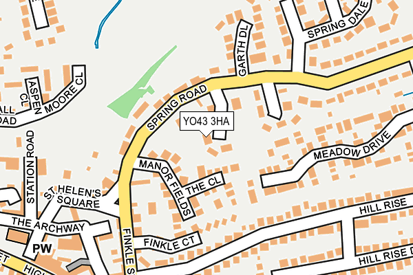 YO43 3HA map - OS OpenMap – Local (Ordnance Survey)