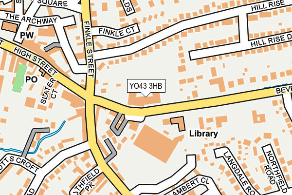 YO43 3HB map - OS OpenMap – Local (Ordnance Survey)