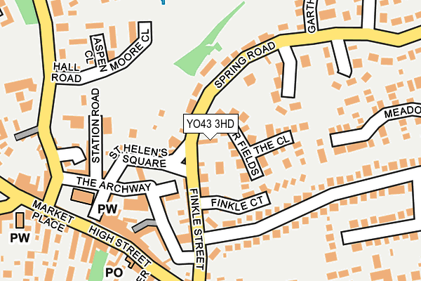 YO43 3HD map - OS OpenMap – Local (Ordnance Survey)