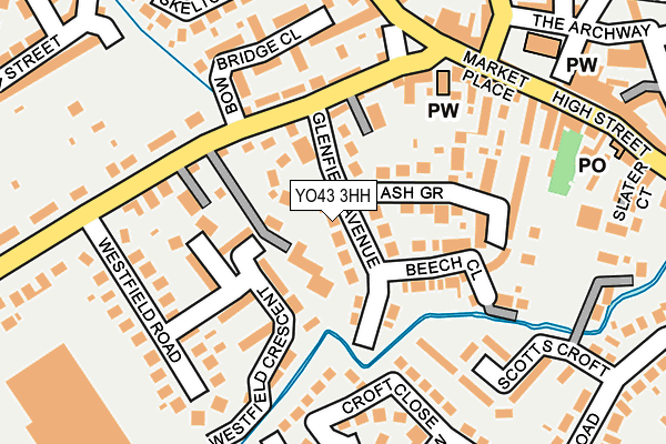 YO43 3HH map - OS OpenMap – Local (Ordnance Survey)